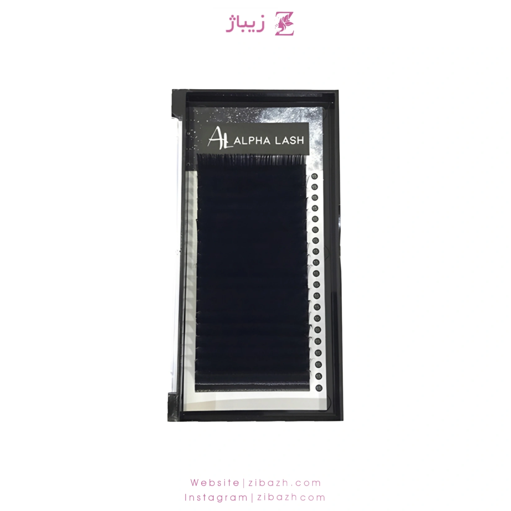 پالت مژه ALPHA LASH مدل D غیر فست فن ضخامت 0.7 - 20 لاین (سایز 15-9)