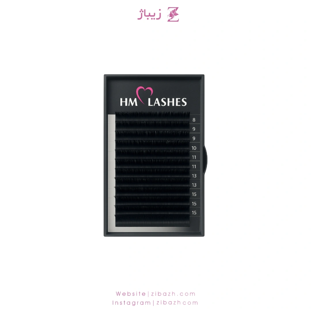 hm_eyelash_palette_model_c_non_fast_fan_thickness_0_15_mix_size پالت مژه HM مدل C غیر فست فن ضخامت 0.15 میکس سایز – 12 لاین