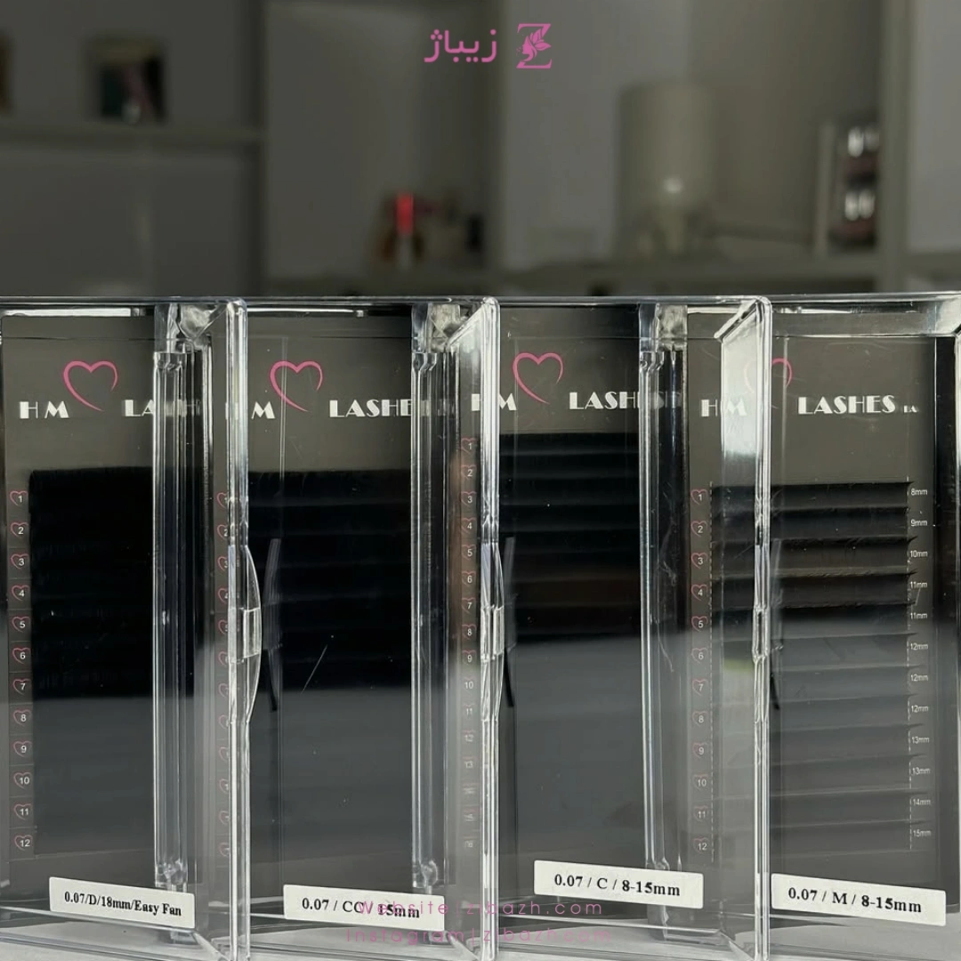 پالت مژه HM مدل CC غیر فست فن ضخامت 0.7 - 12 لاین (سایز 16-8)