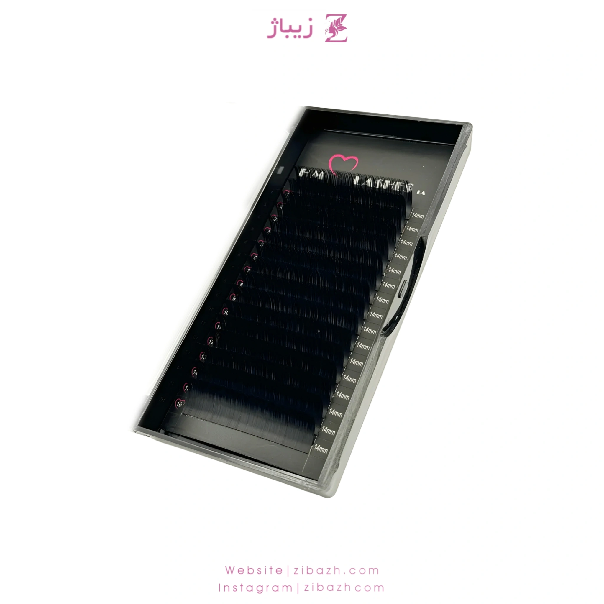 پالت مژه HM مدل CC غیر فست فن ضخامت 0.7 - 12 لاین (سایز 16-8)