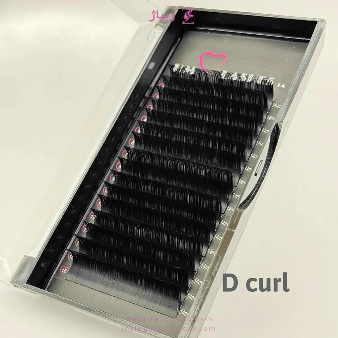 پالت مژه HM مدل D فست فن ضخامت 0.7 – 12 لاین (سایز 18-8)