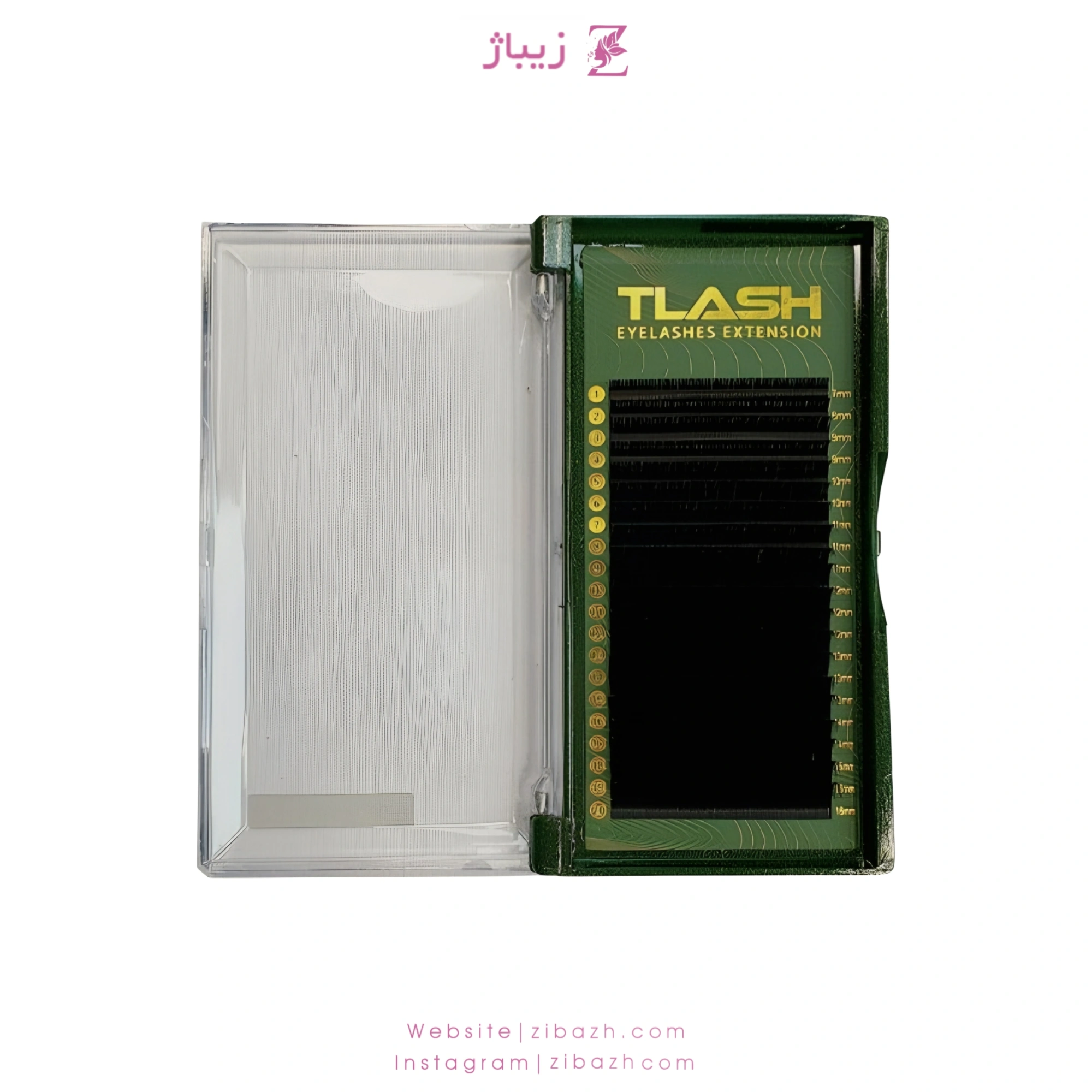 پالت مژه TLASH مدل CC میکس سایز ضخامت 0.7 غیر فست فن ۲۰ لاین