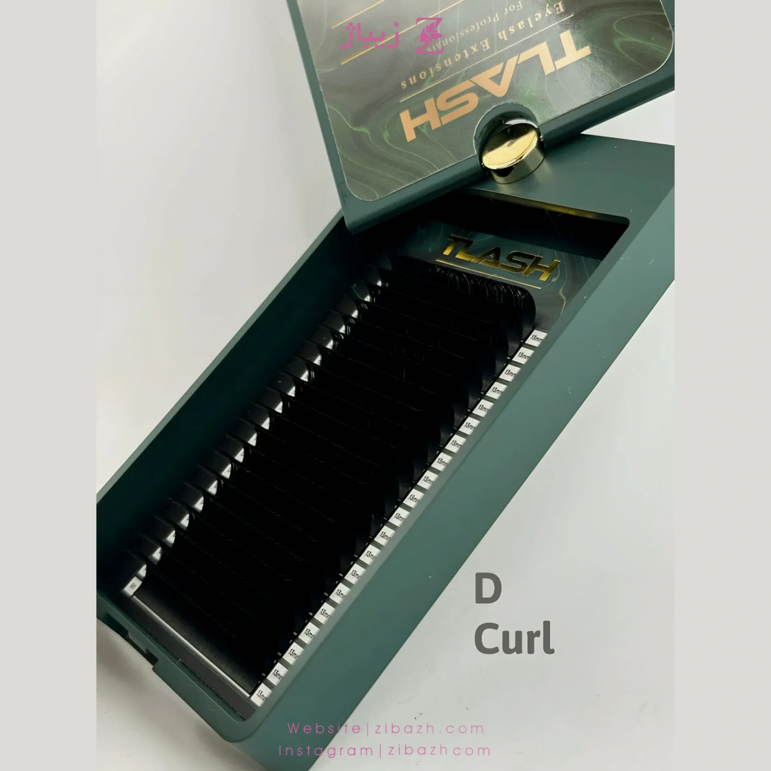 پالت مژه TLASH مدل D غیر فست فن ضخامت 0.7 - 20 لاین