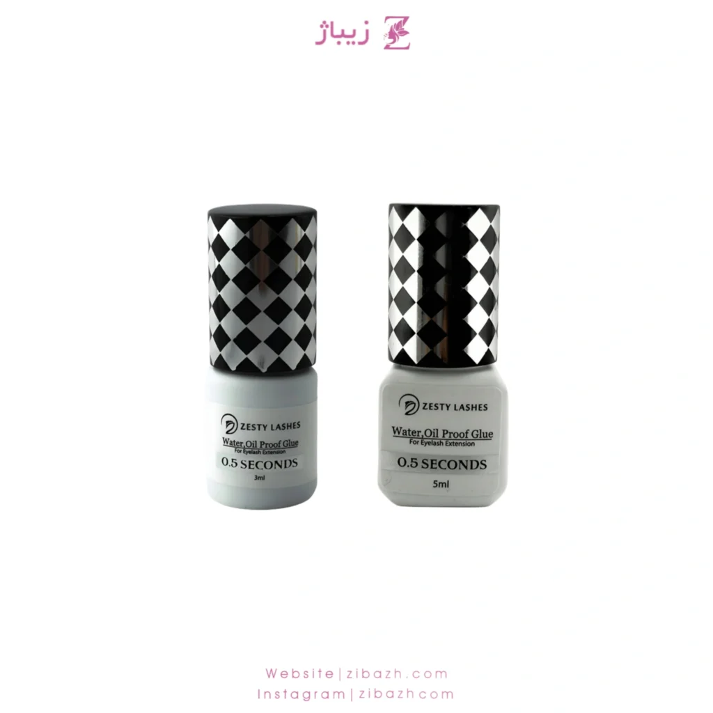 چسب اکستنشن مژه زستی نیم ثانیه Zesty Lash حجم 3 یا 5 میل