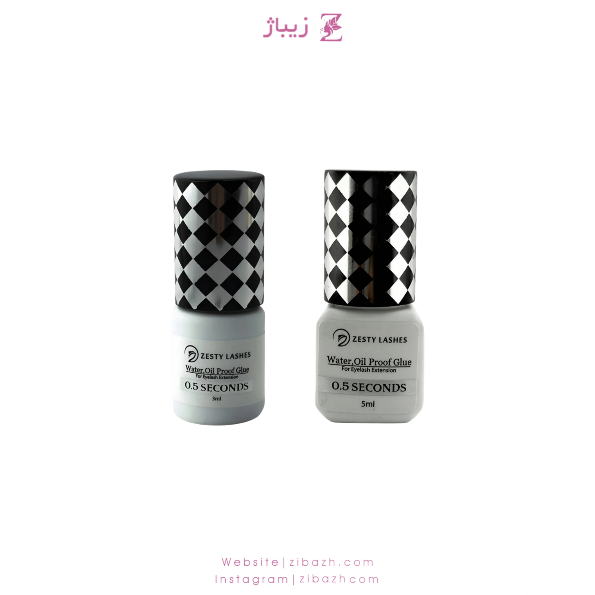 zesti_lash_eyelash_extension_glue_0_5_second_3ml_or_5ml_zibazh_com چسب اکستنشن مژه زستی نیم ثانیه Zesty Lash حجم 3 یا 5 میل