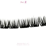 مژه ریسه‌ ای کاشت موقت ردمی مدل مگا والیوم (سایز 10 تا 16)