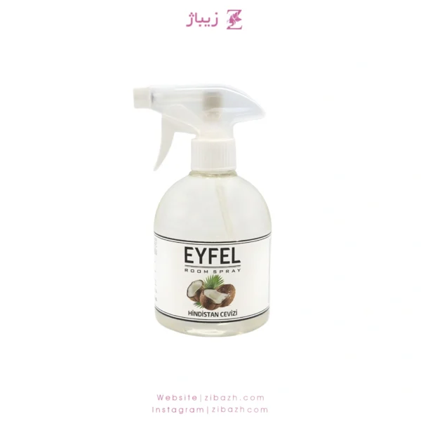eyfel_coconut_air_freshener_spray_500ml_original_turkey_zibazh_com اسپری خوشبو کننده ایفل نارگیل 500 میل اصلی ترکیه ای Eyfel 500ml Original Turkey Coconut