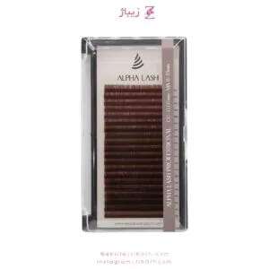 پالت مژه ALPHA مدل CC غیر فست فن ضخامت 0.7 – 20 لاین رنگی قهوه ای میکس سایز
