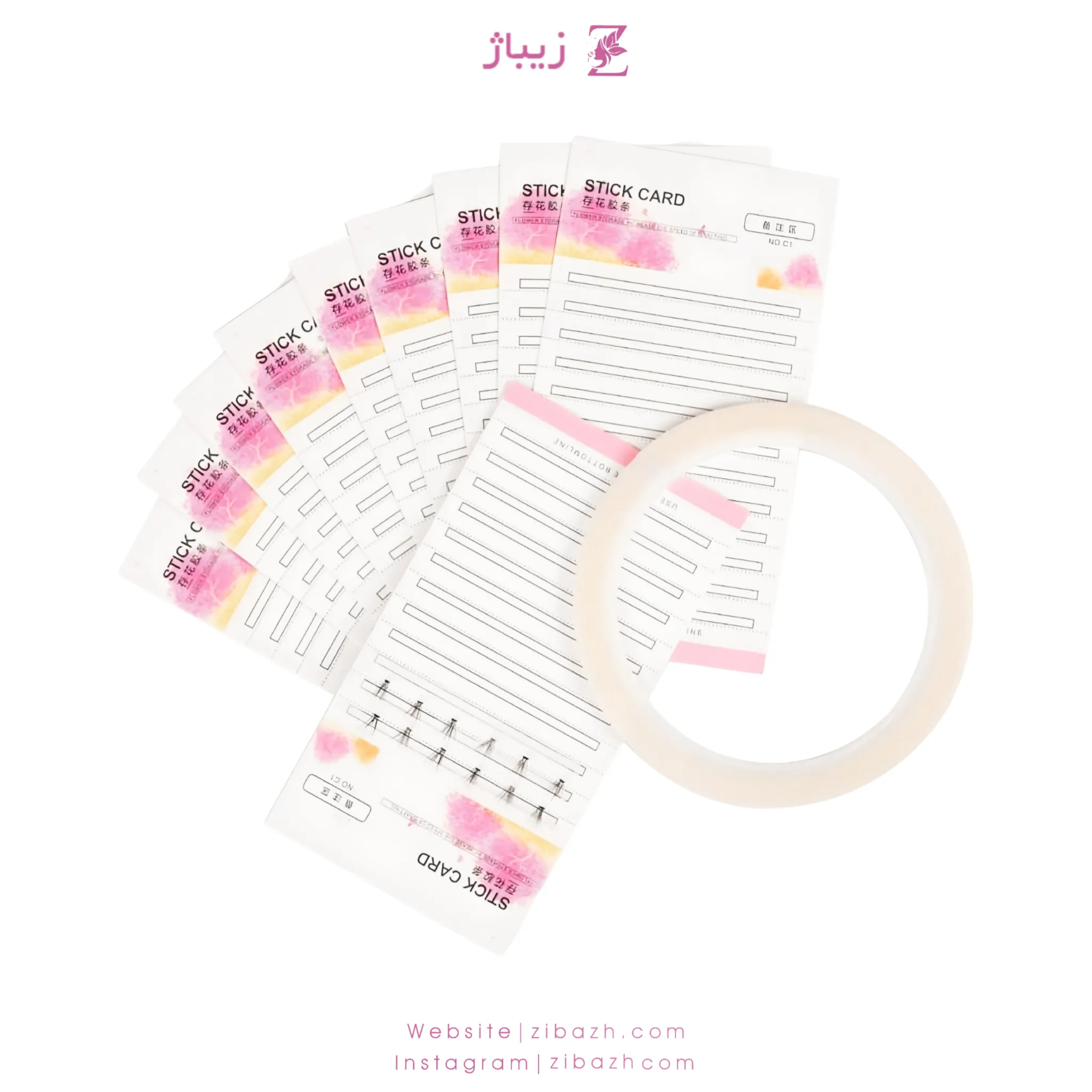 double-sided-grooved-tape-for-eyelash-extension-zibazh-com چسب دو طرفه شیار دار مخصوص اکستنشن مژه