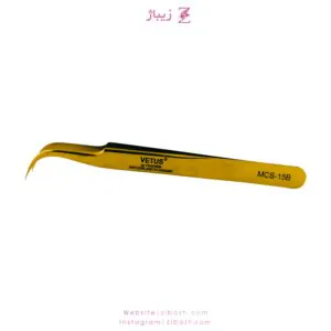 پنس اکستنشن مژه ایزوله دست‌ساز وتوس مدل MCS-15B سر دلفینی