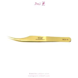 پنس اکستنشن مژه ایزوله دست ساز وتوس مدل MCS-18 سر دلفینی