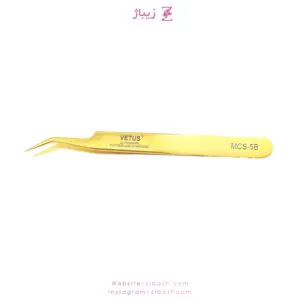 پنس اکستنشن مژه ایزوله دست‌ساز وتوس مدل MCS-5B سر خم 75 درجه